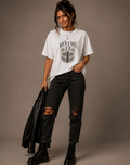 Rock N Roll Guitar & Roses Women's Boxy Tee