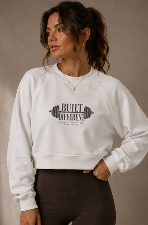 Built Different Athletic Cropped Fleece Pullover