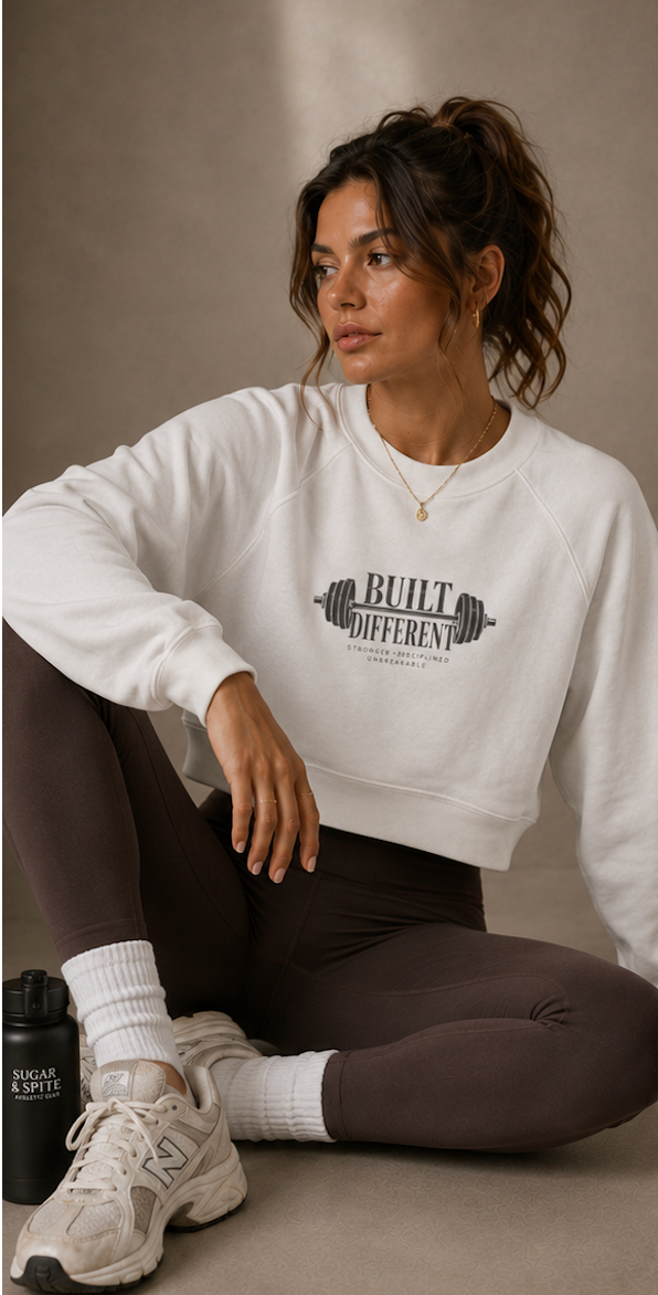 Built Different Athletic Cropped Fleece Pullover
