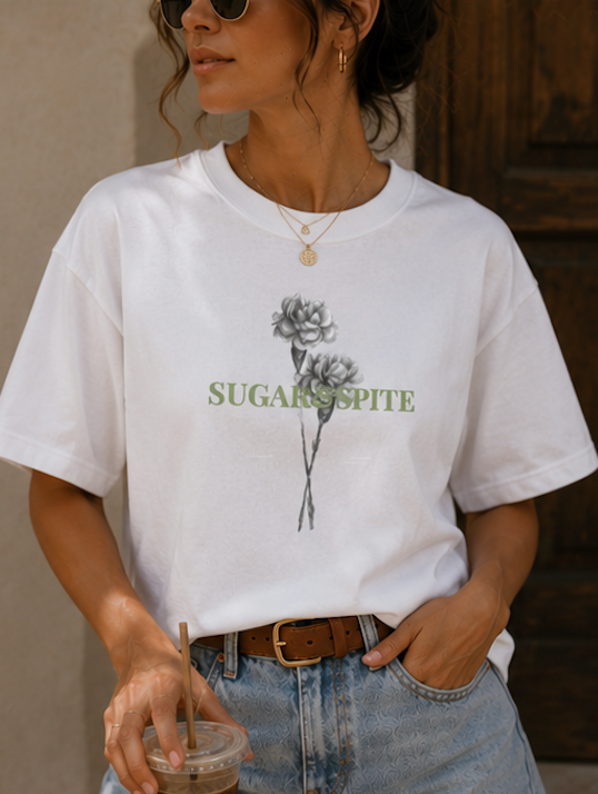 Sugar & Spite Floral Boxy Tee