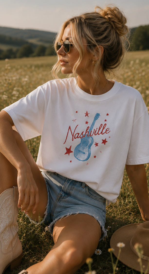 Nashville Guitar Stars Boxy Tee