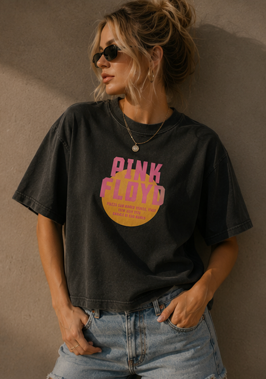 Pink Floyd Retro Sunset Boxy Tee