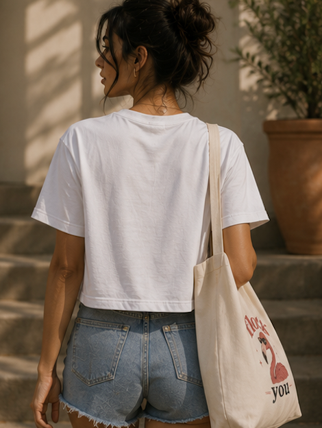 'Flock You' Flamingo Boxy Tee