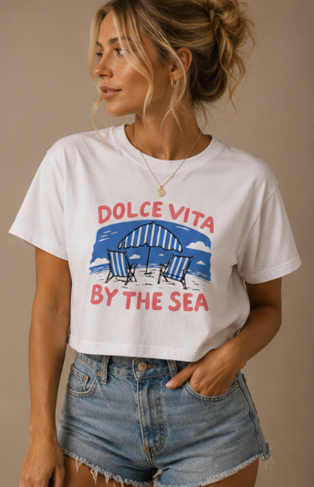 Dolce Vita By The Sea Crop Top