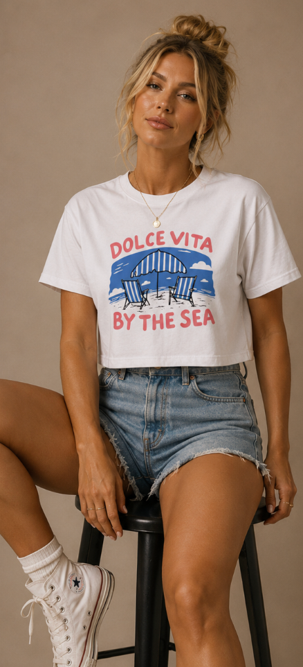 Dolce Vita By The Sea Crop Top