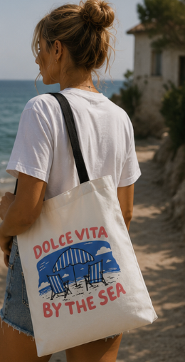 Dolce Vita By The Sea Tote Bag