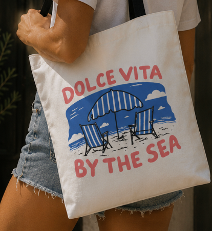 Dolce Vita By The Sea Tote Bag