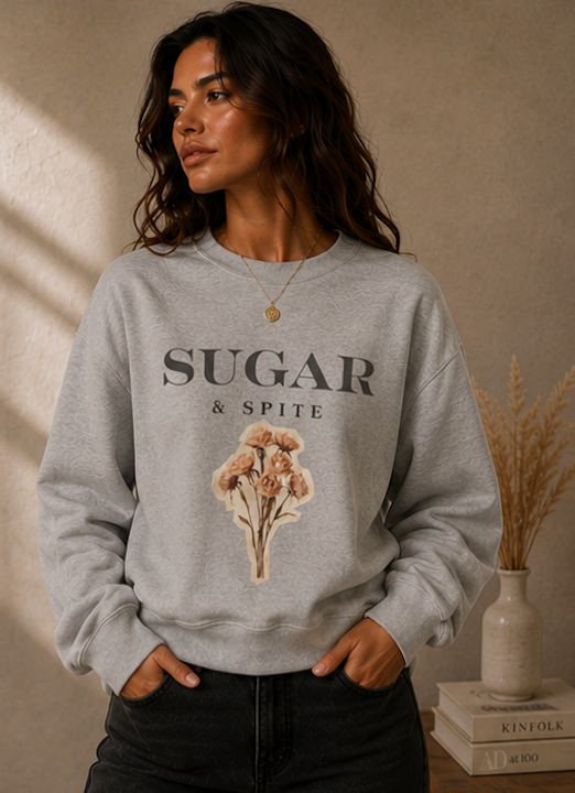 Sugar & Spite Floral Crewneck Sweatshirt