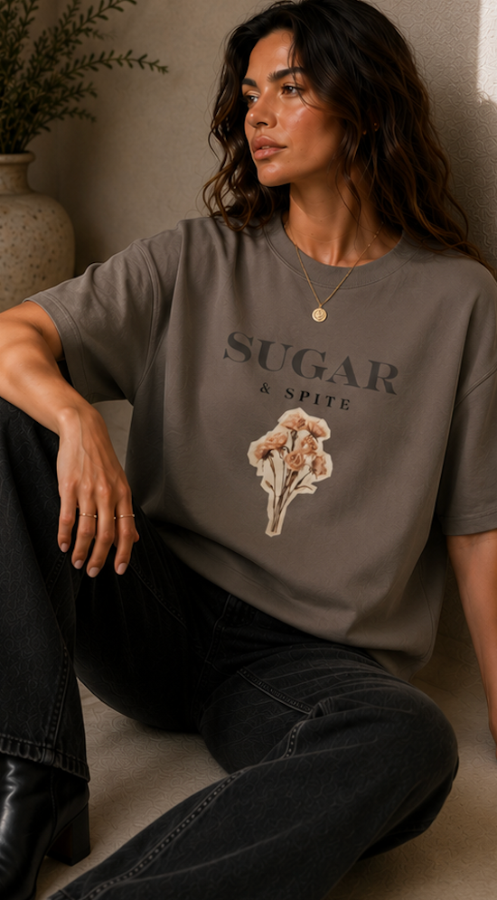 Sugar & Spite Floral Boxy Tee
