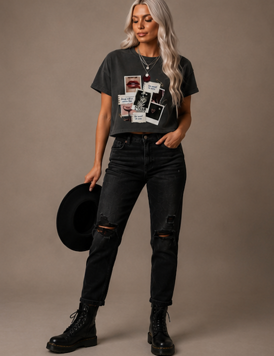 Collage Vibes Boxy Tee