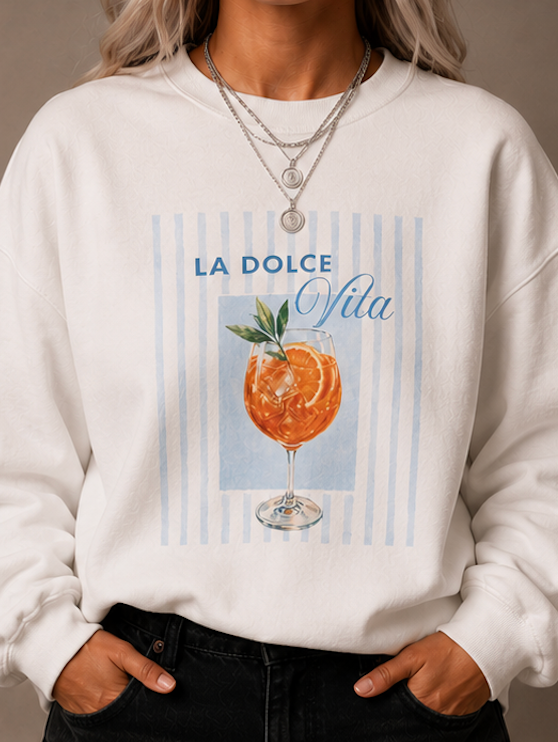 La Dolce Vita Oversized Crewneck Sweatshirt