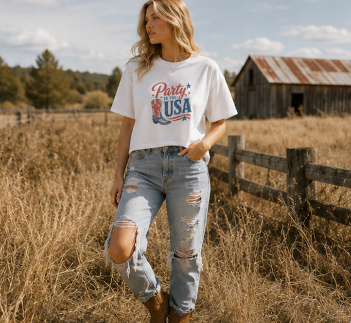 Party in the USA Boxy Tee