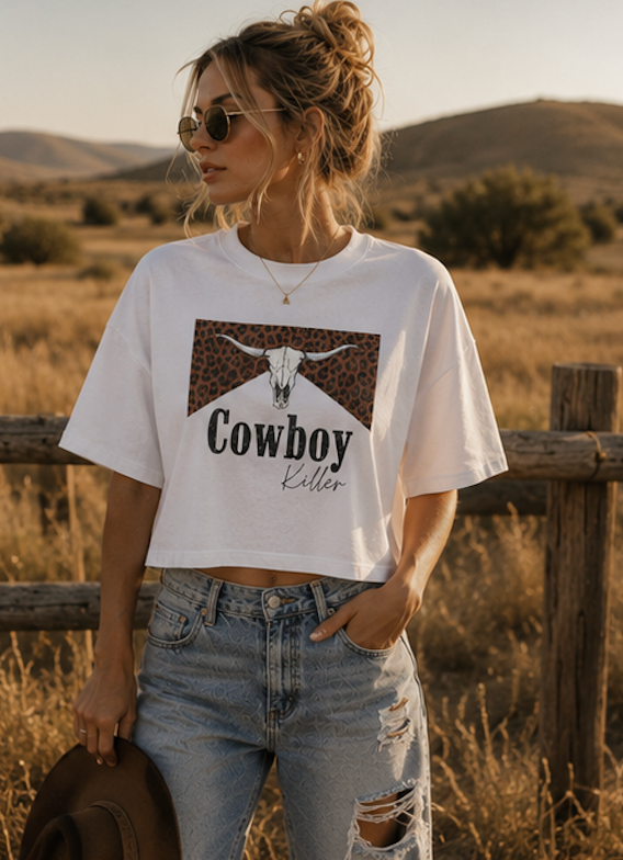 Cowboy Killer Leopard Boxy Tee