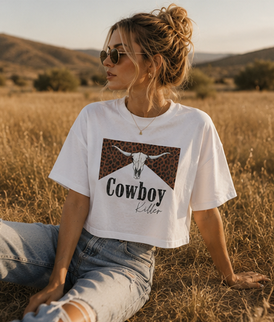 Cowboy Killer Leopard Boxy Tee