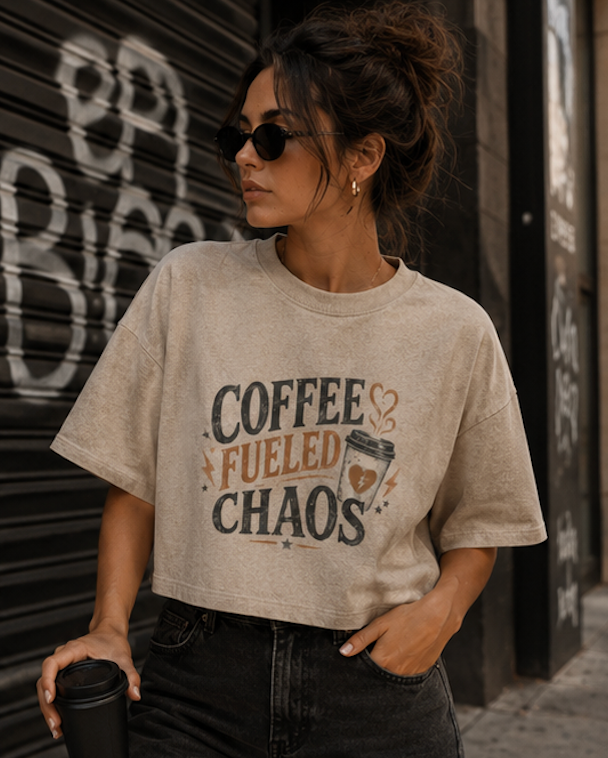 Coffee Fueled Chaos Boxy Tee