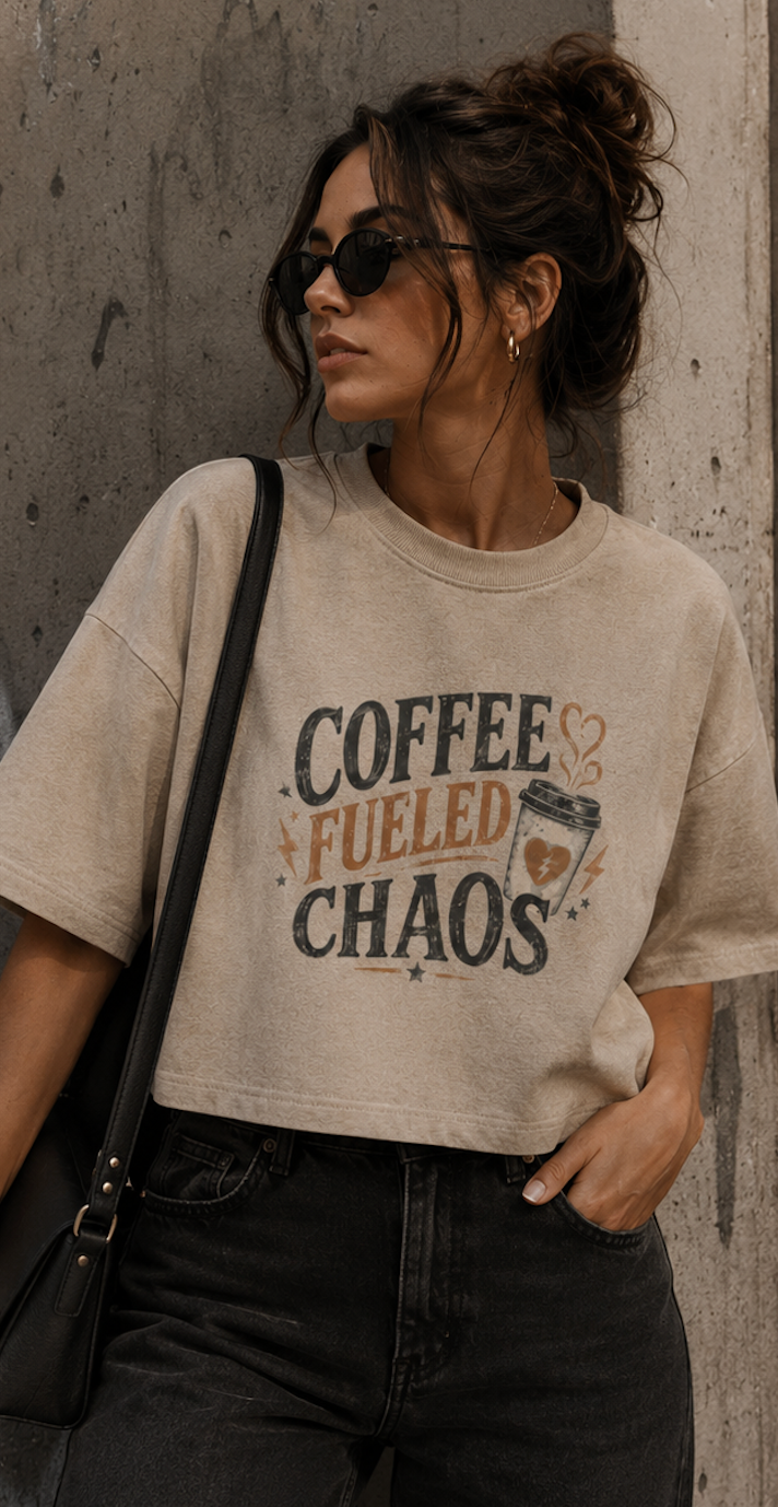 Coffee Fueled Chaos Boxy Tee