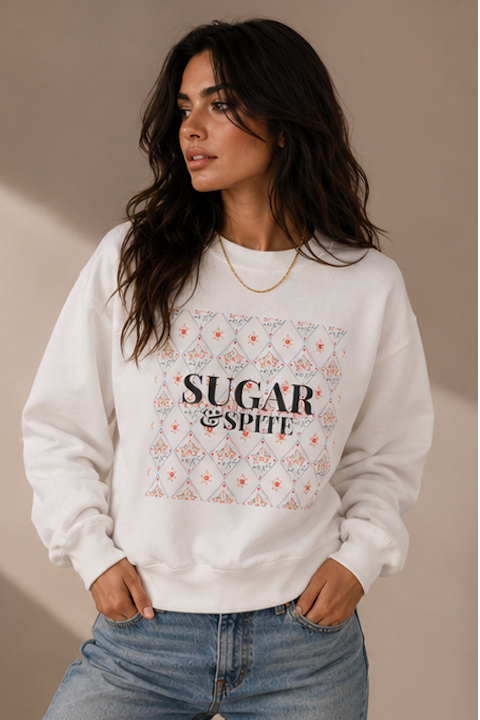 Sugar&Spite Floral Crewneck Sweatshirt