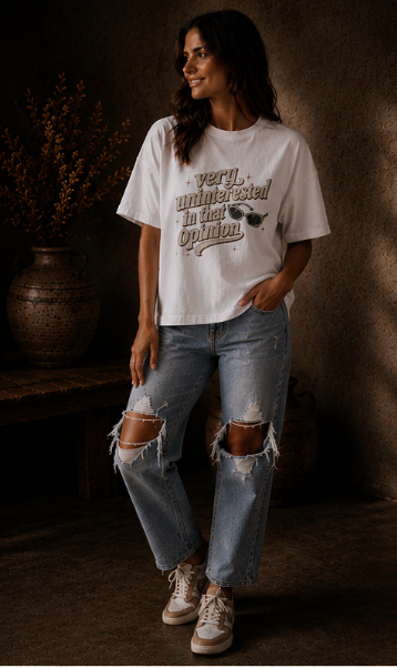 Very Uninterested in That Opinion Oversized T-Shirt