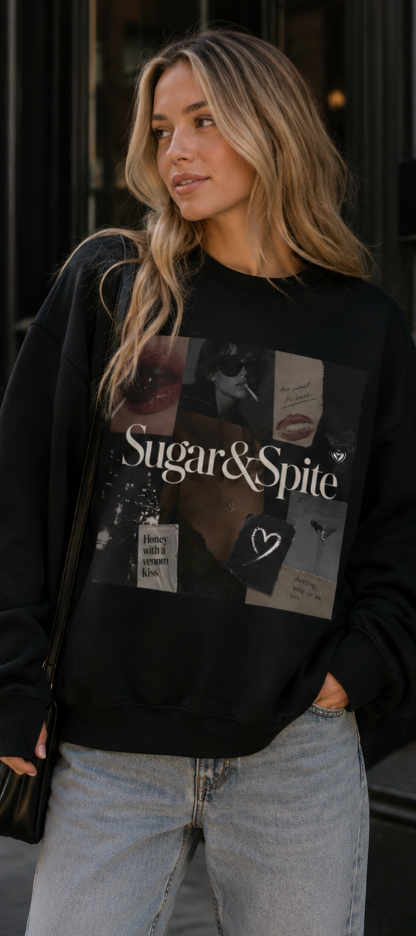 Sugar & Spite Vintage Collage Crewneck