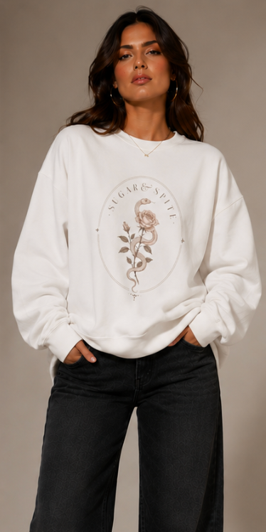 Floral Snake Crewneck Sweatshirt