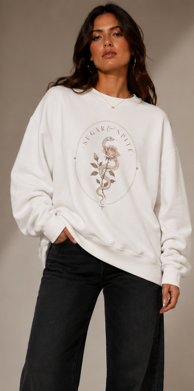 Floral Snake Crewneck Sweatshirt