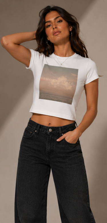 Sugar & Spite Coastal Dreams Womens Baby Tee