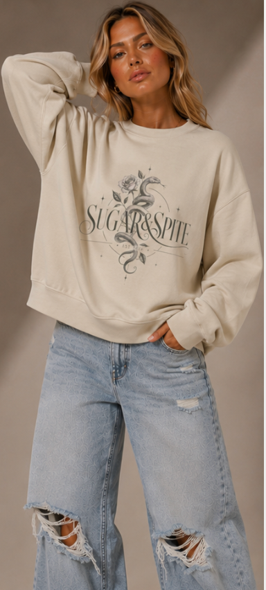 Sugar & Spite Signature Logo Crewneck Sweatshirt