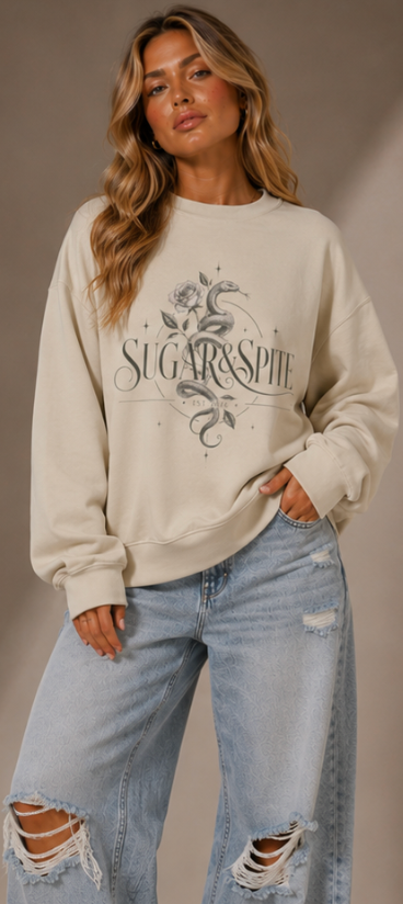 Sugar & Spite Signature Logo Crewneck Sweatshirt