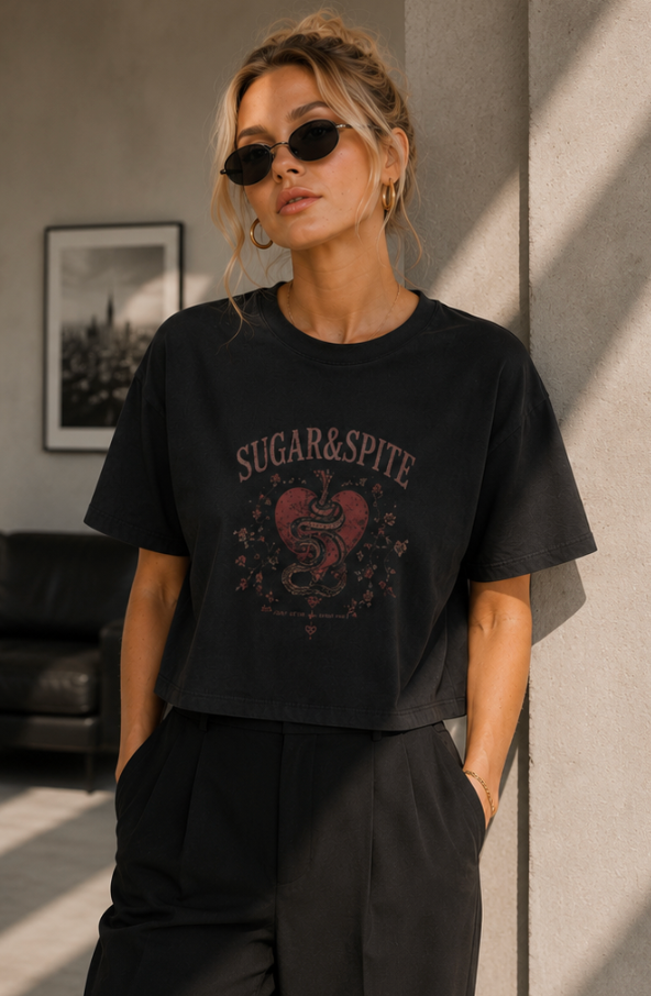 Sugar & Spite Heart and Snake Graphic Tee