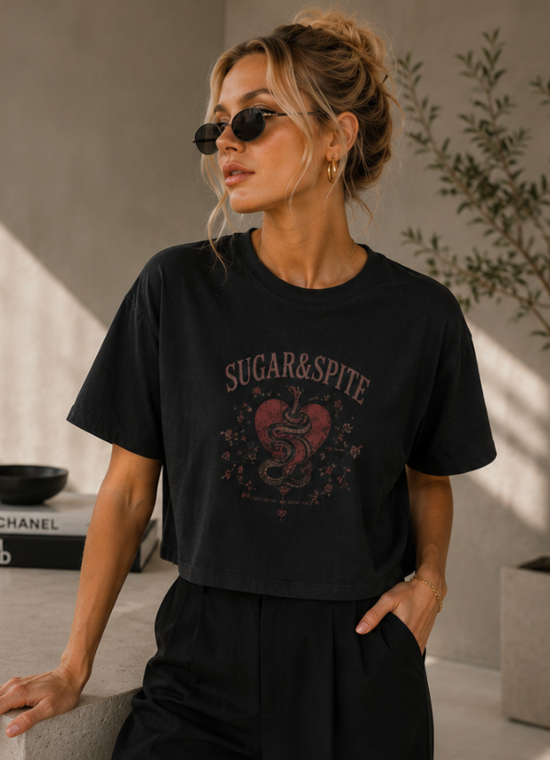Sugar & Spite Heart and Snake Graphic Tee