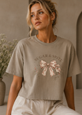 Sugar & Spite Floral Bow Boxy Tee