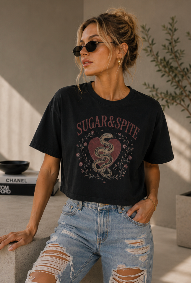 Sugar & Spite Heart and Snake Graphic Tee