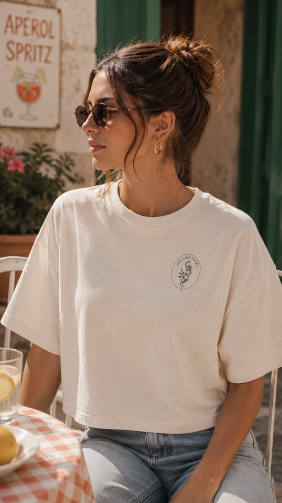 Summer Graphic Boxy Tee (Let's Take a Trip, Ciao)