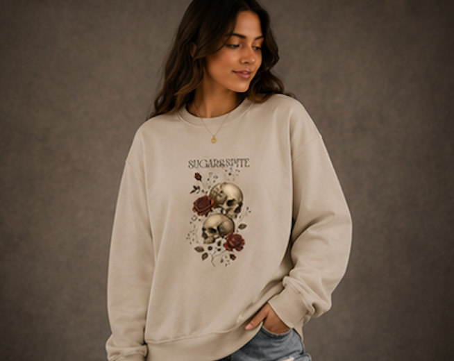 Skulls & Roses Crewneck Sweatshirt