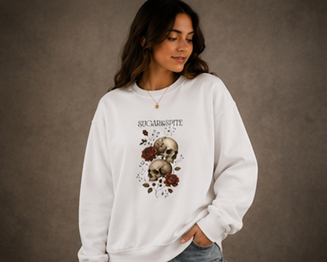 Skulls & Roses Crewneck Sweatshirt