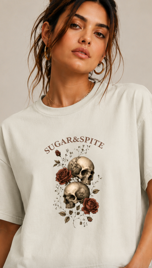 Skulls & Roses Boxy Tee