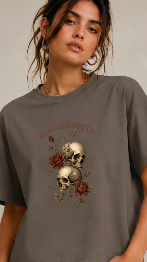 Skulls & Roses Boxy Tee