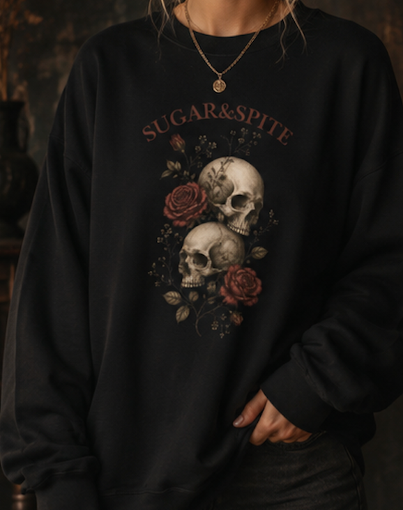 Skulls & Roses Crewneck Sweatshirt