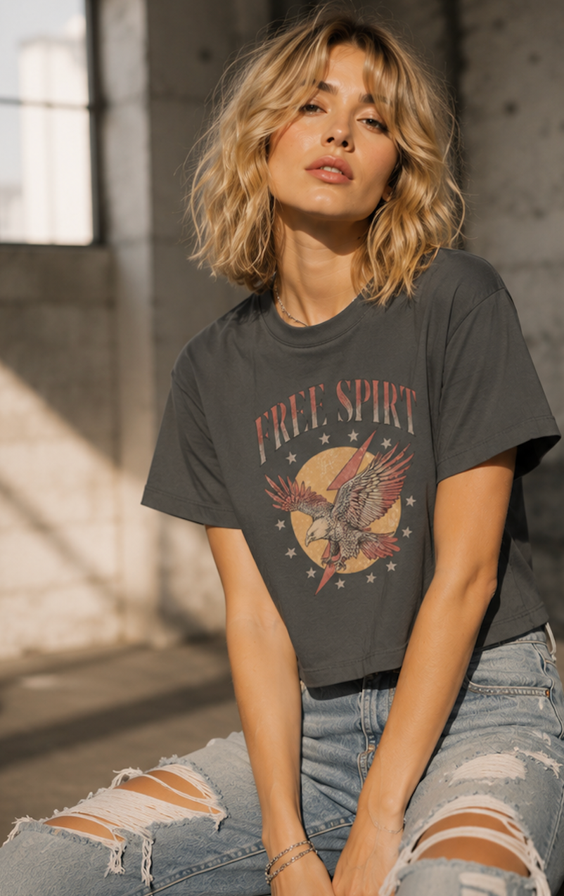 Free Spirit Eagle Women's Boxy Tee