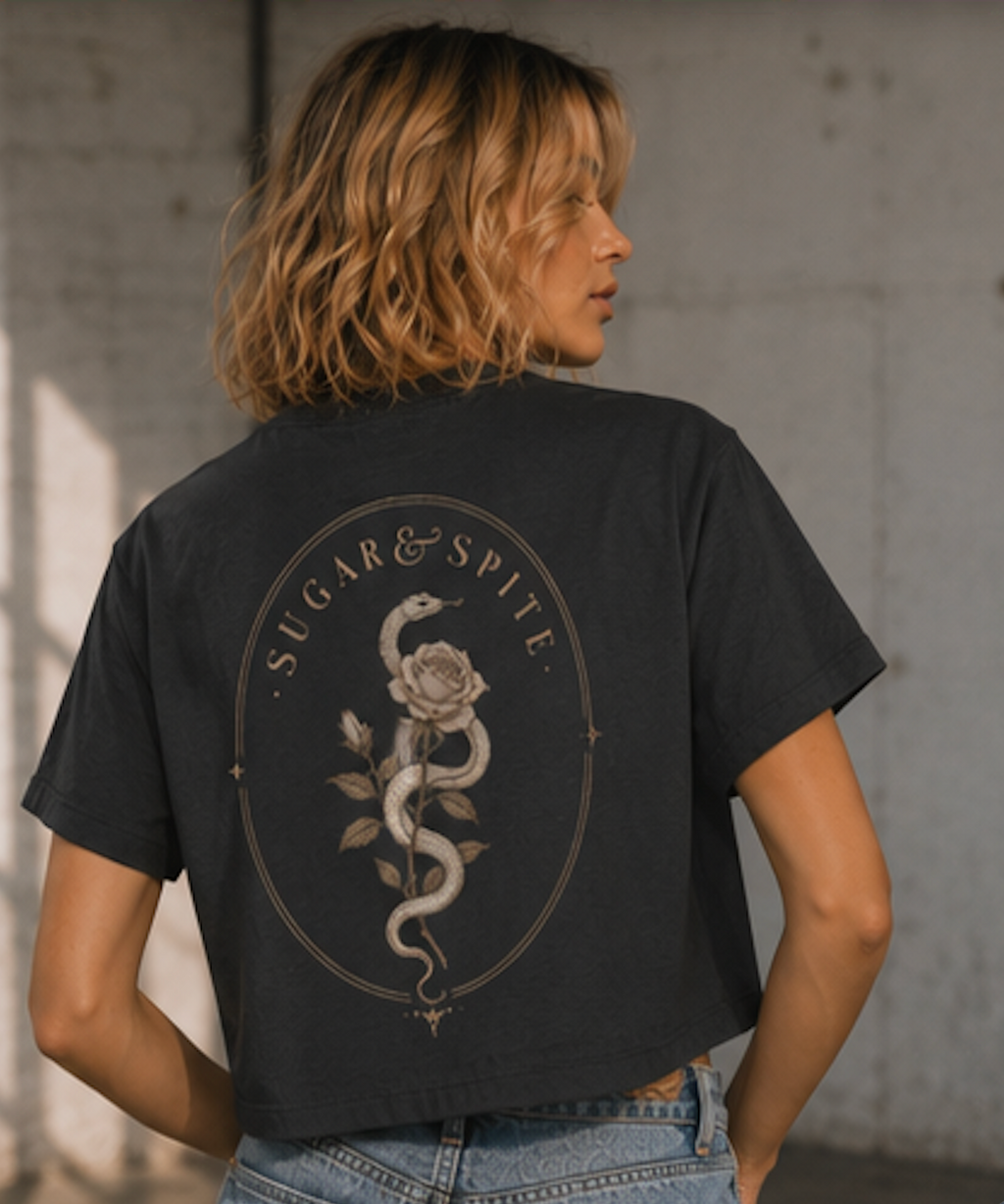 Signature Floral Snake Graphic Boxy Tee