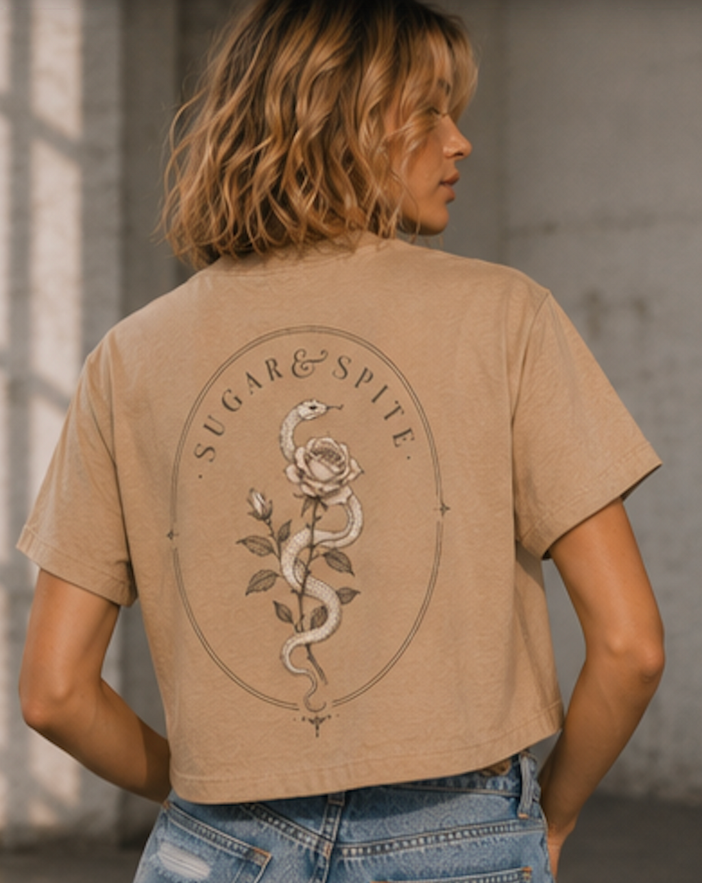 Signature Floral Snake Graphic Boxy Tee