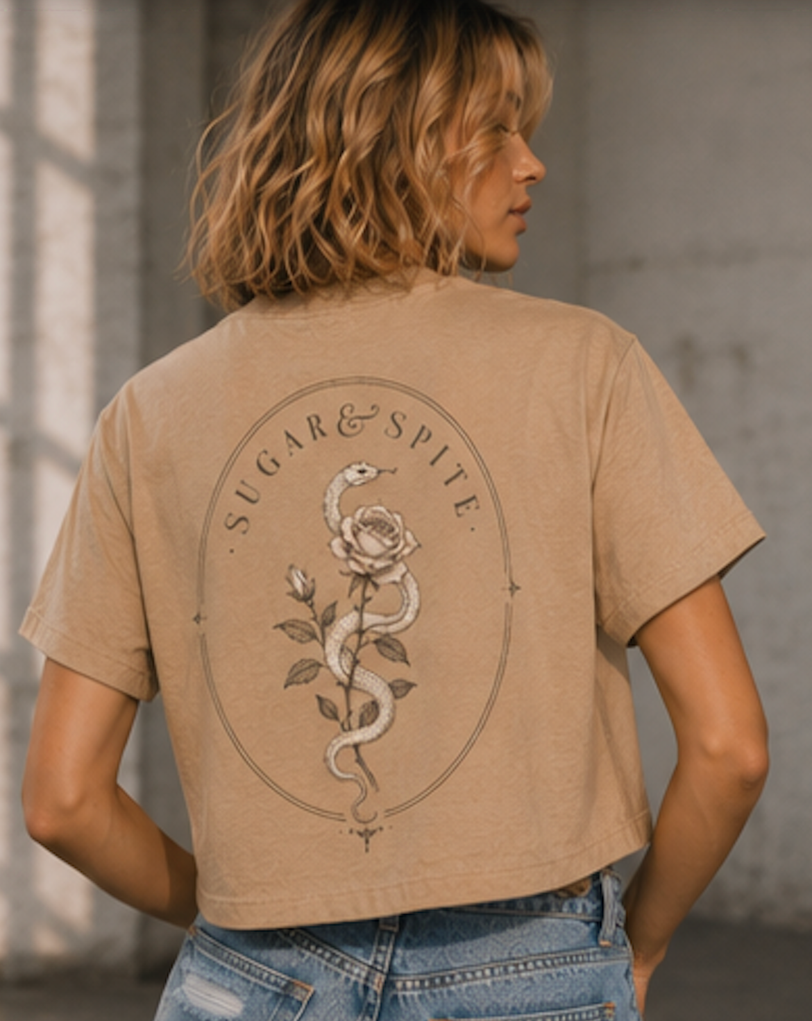 Signature Floral Snake Graphic Boxy Tee