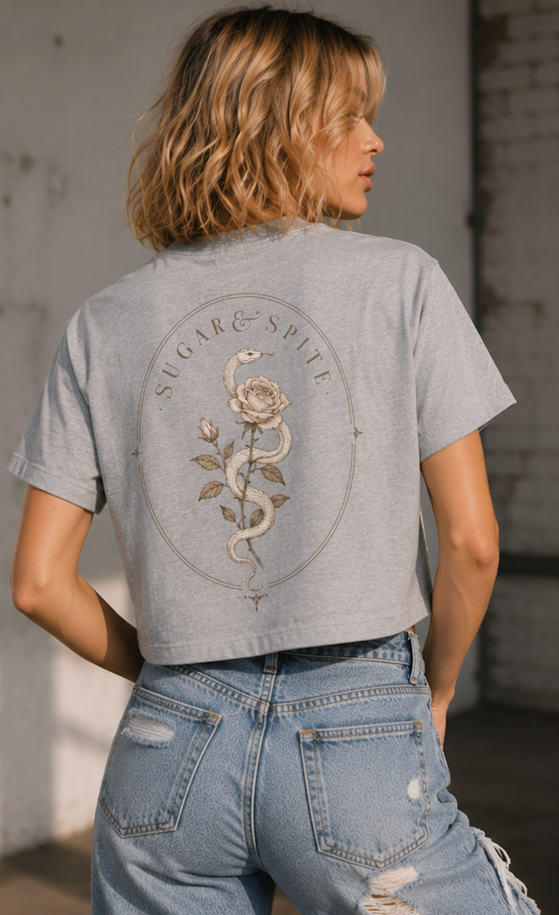 Signature Floral Snake Graphic Boxy Tee