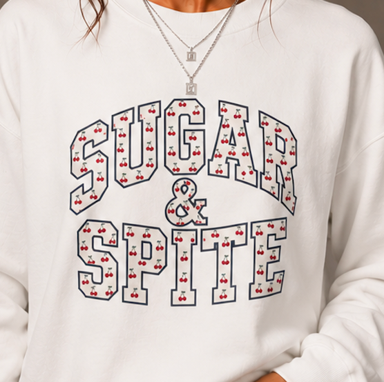 Sugar & Spite Candy Letter Varsity Logo Sweatshirt