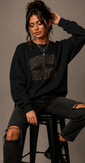 Sugar & Spite Snake and Roses Varsity Logo Sweatshirt