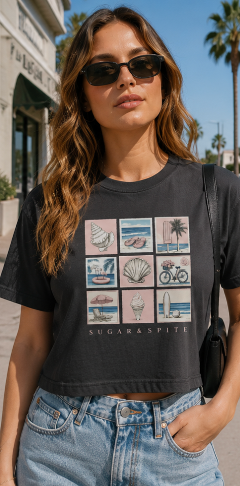 Women's Summer Collage Boxy Tee