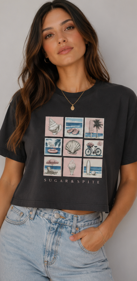 Women's Summer Collage Boxy Tee
