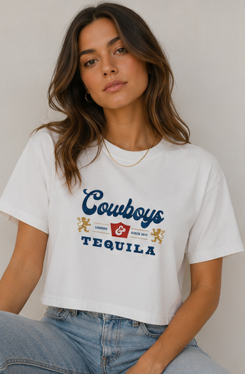 Cowboys & Tequila Boxy Tee