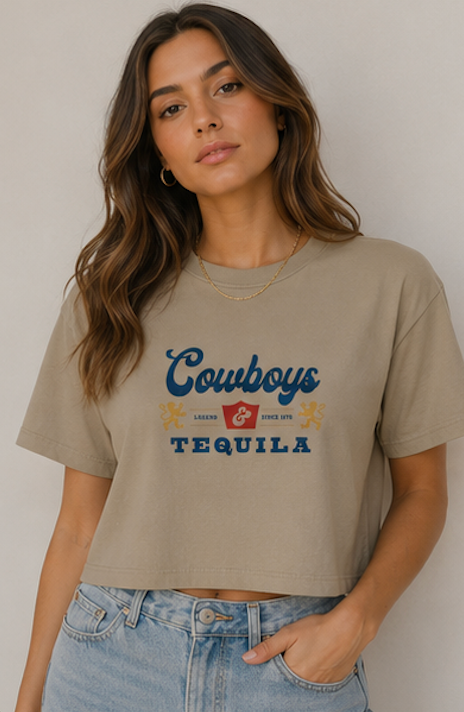 Cowboys & Tequila Boxy Tee
