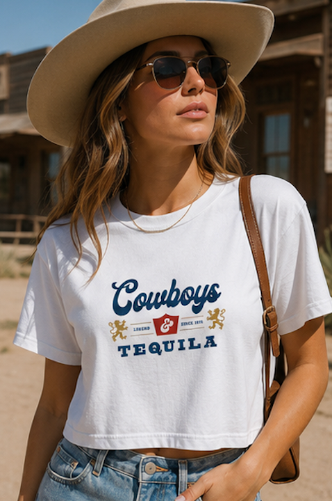 Cowboys & Tequila Boxy Tee